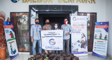 Karyawan Gmedia Berpartisipasi Dalam Rangka Hari Bhakti Postel Ke 75